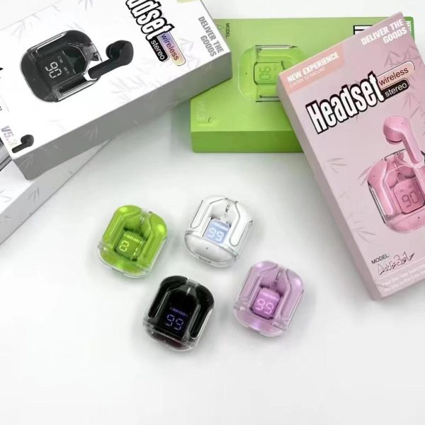Air31 Earbuds With Silicone Pouch ( Random Color )