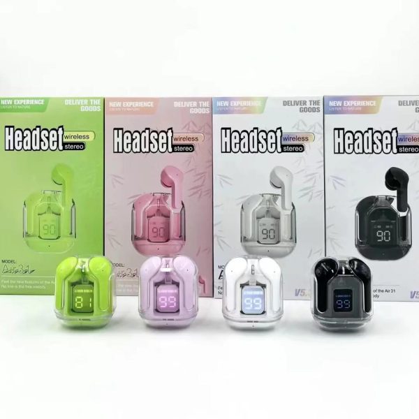 Air31 Earbuds With Silicone Pouch ( Random Color )