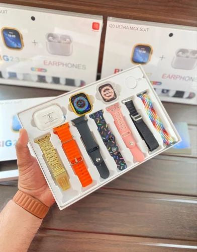 I20 Ultra Max Suit Smart Watch 10 In 1 set (Random Color)